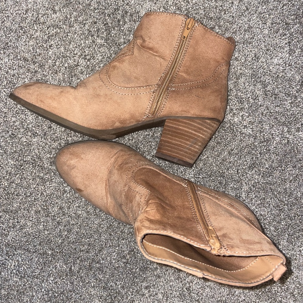 Brown fashion booties